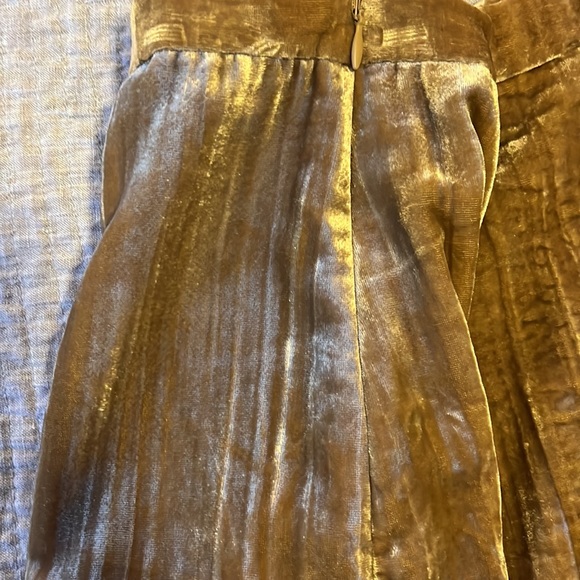 Loveshackfancy golden brown velvet mini skirt sz 4 - Picture 4 of 4